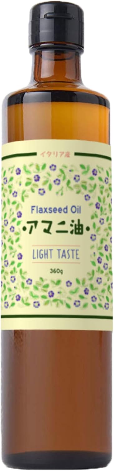 フラット・クラフト アマニ油 亜麻仁油 360g【大容量】 オメガ3 α - リノレン酸 イタリア産 低温圧搾 コ... 360g