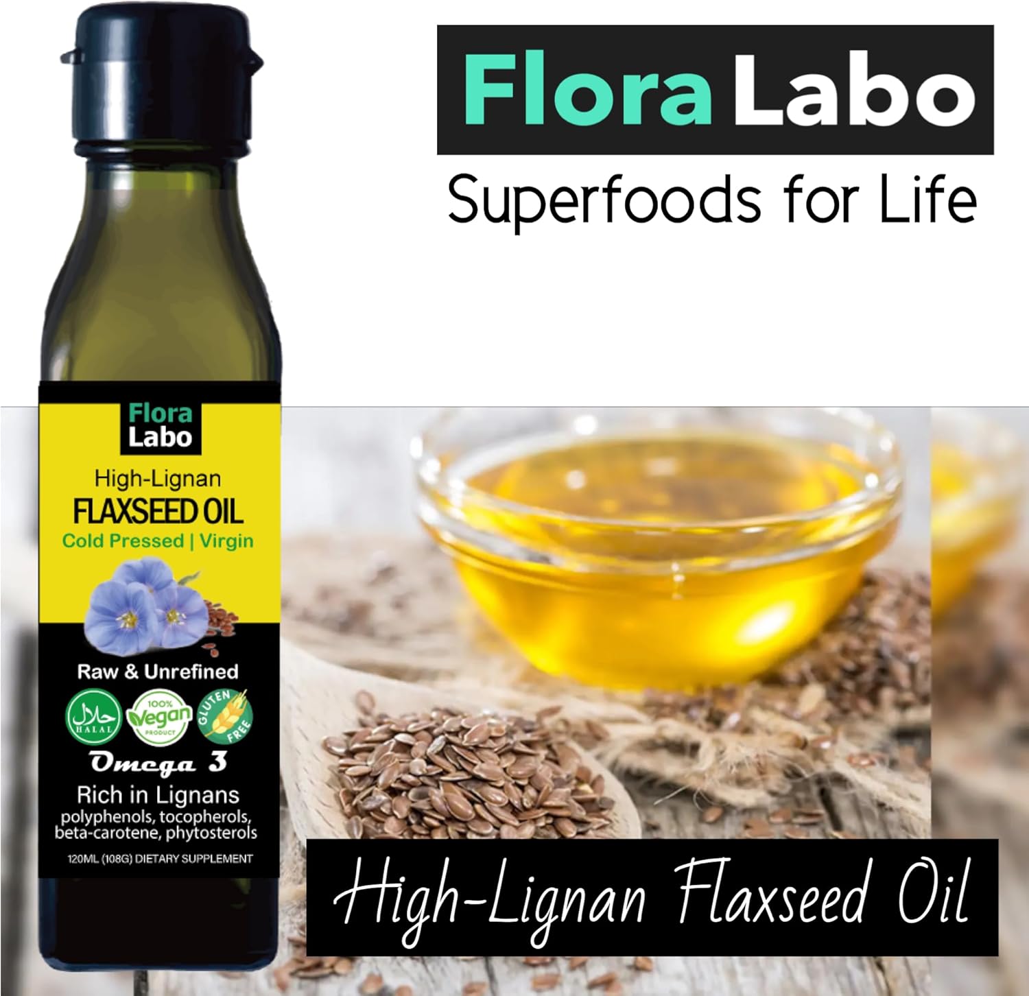 アマニ油 120mL 【ドイツ産】 エキストラバージン コールドプレス亜麻仁油｜航空便で直輸入｜PREMIUM C... 2