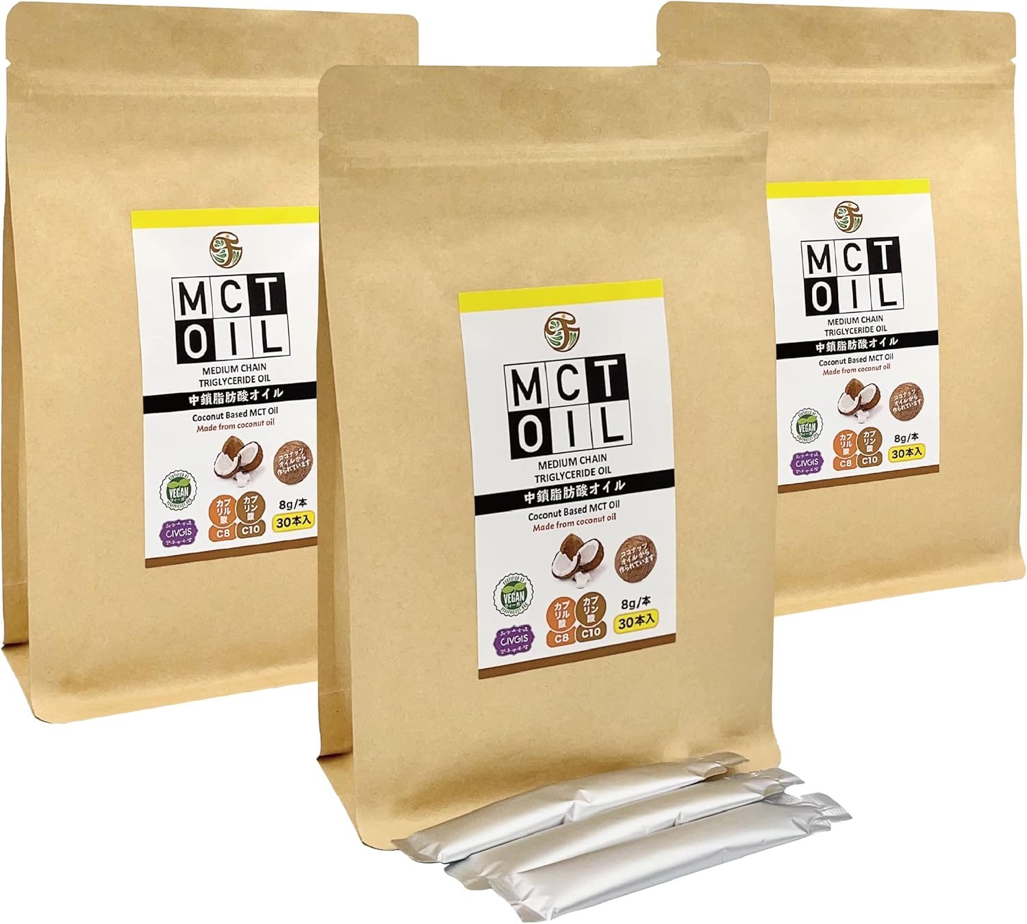 C8 MCTオイル 500ml （原材料ココナッツ由来100％ 無添加 カプリル酸 C8 中鎖脂肪酸オイル） ワン... 2