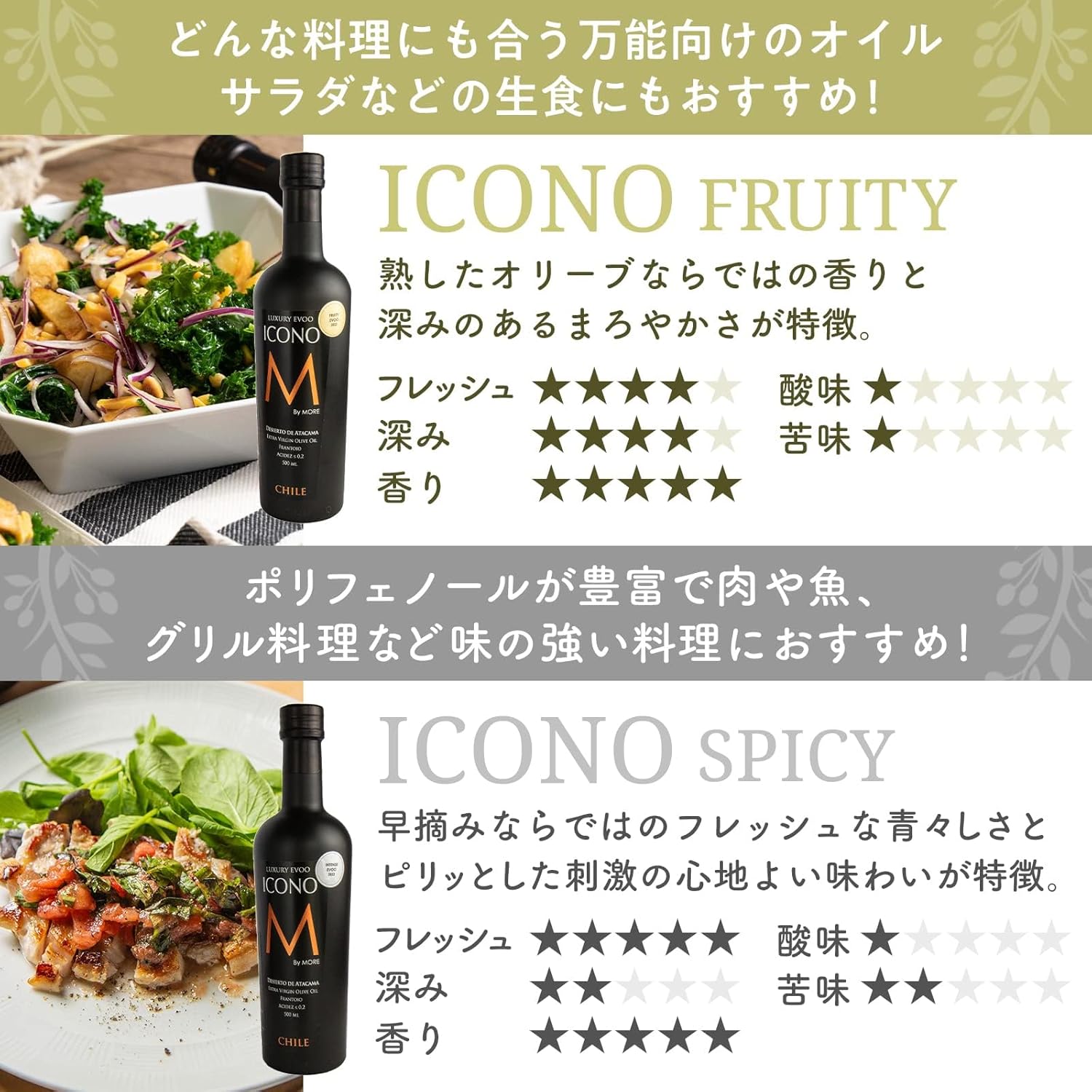【FRUITY】エキストラバージン オリーブオイル ICONO(アイコノ) 250ml by MORE Chile 5